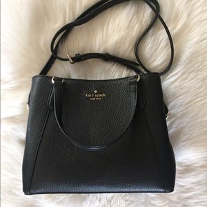 kate spade jackson straw medium triple compartment satchel